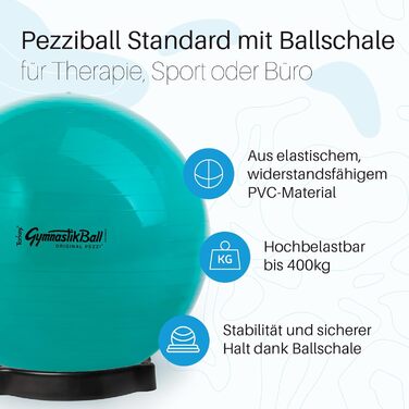 Оригінальний гімнастичний м'яч Pezzi Standard з підставкою, сидячий фітбол