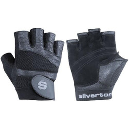 Silverton PRO Plus фітнес рукавички для чоловіків і жінок, регульована застібка на зап'ясті, якісні шкіряні вставки, подвійні міцні шви, тренувальні рукавички для фітнесу
