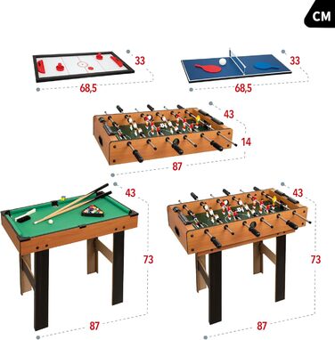 Дитячий ігровий стіл ColorBaby 4-в-1, багатофункціональний, CBGames, мультиігри