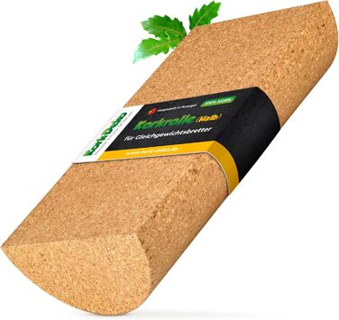 Половинний балансборд-рол з корку для балансувальних дощок, 30x15x7,5 см, виготовлений у Португалії