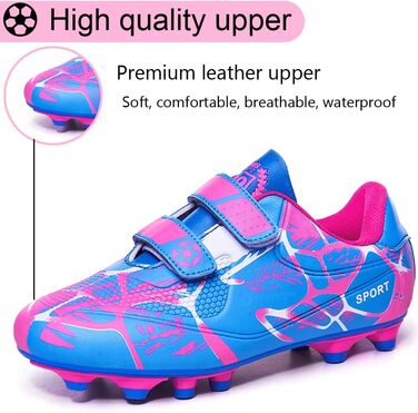 Дитячі футбольні бутси для хлопчиків та дівчаток, унісекс, рожеві, 28-37 EU