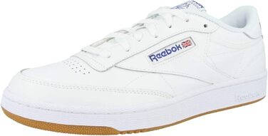 Кросівки Reebok Club C 85 для чоловіків, білі (45 EU, Intense White Royal Gum)