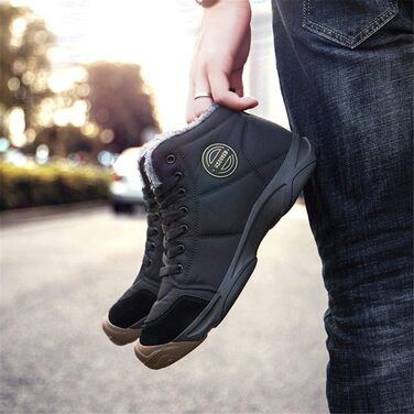 Зимові черевики Azooken для чоловіків та жінок. Теплі трекінгові черевики для ходьби снігом. Водонепроникні зимові черевики, розміри 36-48, 39 EU, чорний колір