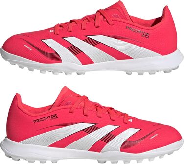 Дитячі футбольні бутси adidas Predator League Turf, унісекс (32 EU, червоний, білий, чорний)