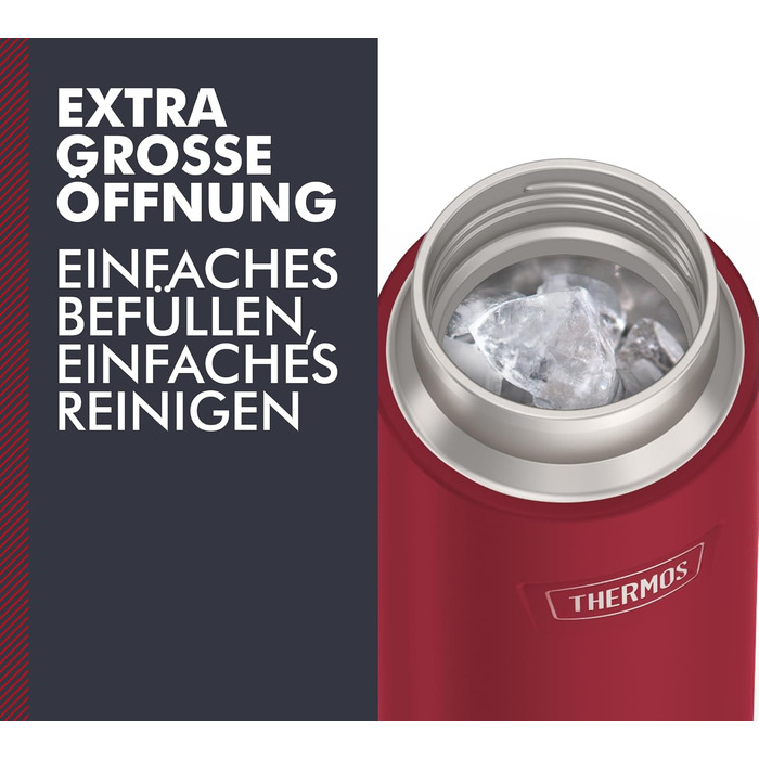 Термос-пляшка THERMOS ICON 710 мл, нержавіюча сталь, ізольована, для напоїв, червоний/ягідний мат, зберігає тепло 18 годин, холод 24 години, герметична, BPA-free, для води, спідмашинне миття