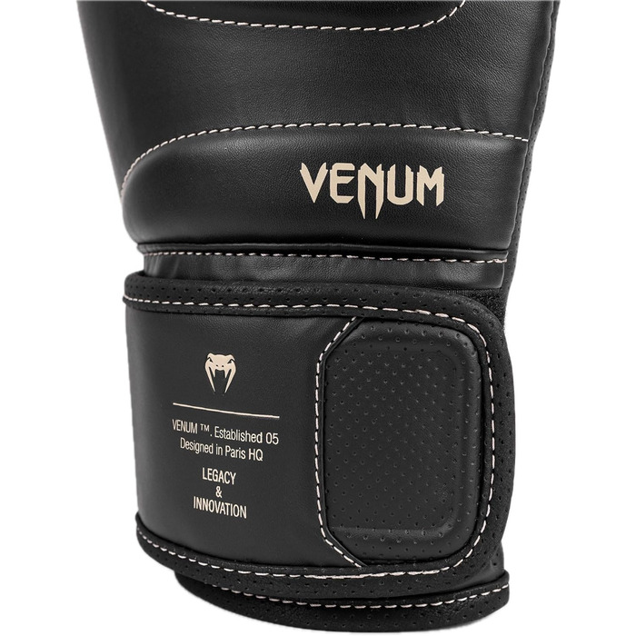 Боксерські рукавички Venum Impact Evo 12 унцій, чорні