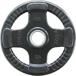 Олімпійський диск Body Solid 20 кг з гумовим покриттям, 4-грифовий