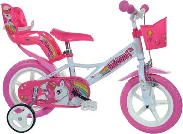 Дитячий велосипед Dino Bikes 12 дюймів, біло-рожевий, для дівчаток