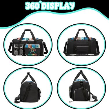 Дитяча спортивна сумка HTGROCE з відділенням для взуття. Сумка для плавання, подорожей. Колір: білий (A-білий), чорний (B-чорний)