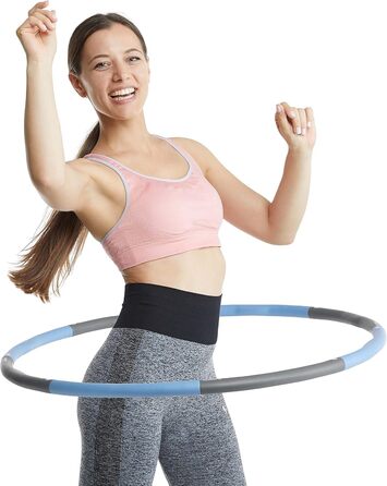 Hula-Hoop Клінгтон - фітнес-обруч для швидкої втрати ваги, 1,2 кг, 100 см, блакитний