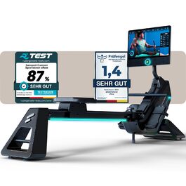 Рятувальний тренажер Sportstech sRow сірий: гребний тренажер для дому з сенсорним екраном 21.5