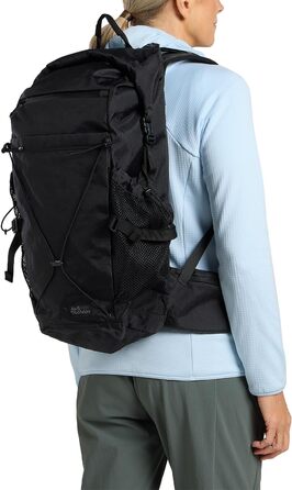 Рюкзак Jack Wolfskin Wandermood Rolltop 30 л унісекс, для туризму, чорний