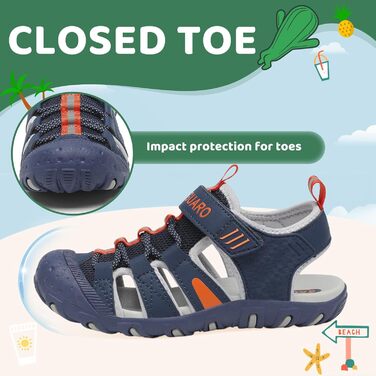 Сандалі дитячі SAGUARO для хлопчиків та дівчаток трекінгові, дихаючі, нековзкі, для походів (Сині, 38 EU)