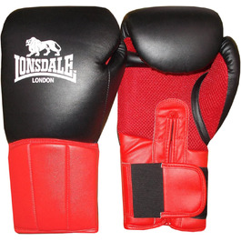 Боксерські рукавички Lonsdale Performer 16 унцій червоно-чорні