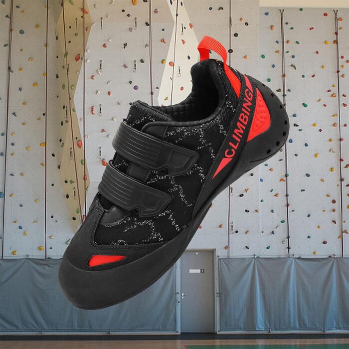 Кріпи для скелелазіння чоловічі/жіночі/юніорські, для початківців та професіоналів, боулдеринг, тренувальні, чорні (44 EU)