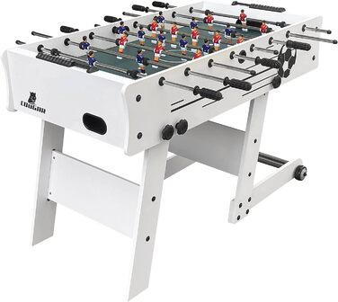 COUGAR Scorpion Kick настільний футбол, білий, складаний, футбольний стіл для дітей і дорослих, 122x61x80 см, 2 м'ячі, лічильник