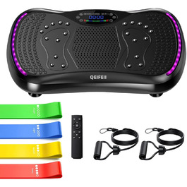 Платформа для вібраційного тренування QEIFEII - 3D вібраційна платформа для схуднення та лімфодренажу, 200 швидкостей, до 181 кг, для дому