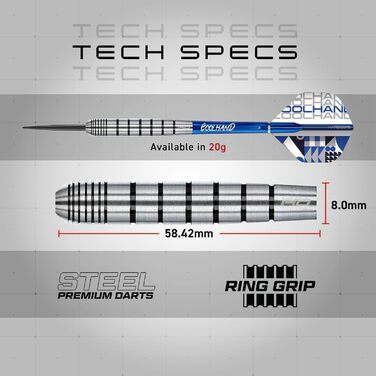 Дарти RED DRAGON Game On Professional Player Series Stahlspitze (Сталеві наконечники) - Комплект для гри з дротиками Coolhand