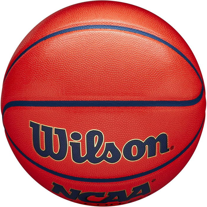 Баскетбольний м'яч Wilson NCAA Legend OT для гри в залі та на вулиці (Помаранчевий/Морський блакитний, Size 7, 29.5 дюймів)