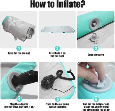 Надувна гімнастична матка Tumble Track, 3м/4м/5м, 10см, антиковзаюча, для дому, спорту, йоги, фітнесу, челедингу, водного спорту (зелена, 300x100x10 см)
