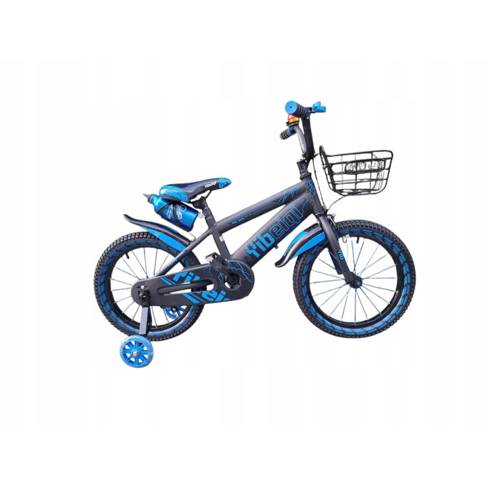 Дитячий велосипед 16 дюймів для хлопчика з кошиком, синій