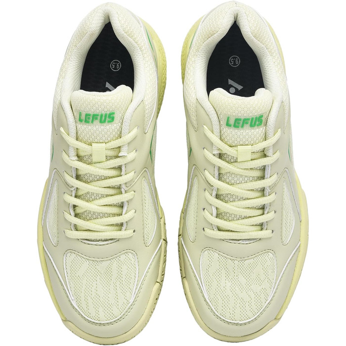 Жіночі тенісні кросівки P601 - неслизькі, з амортизацією, стабілізуючі, дихаючі, біло-фіолетові (40.5 EU, лимонно-жовті)