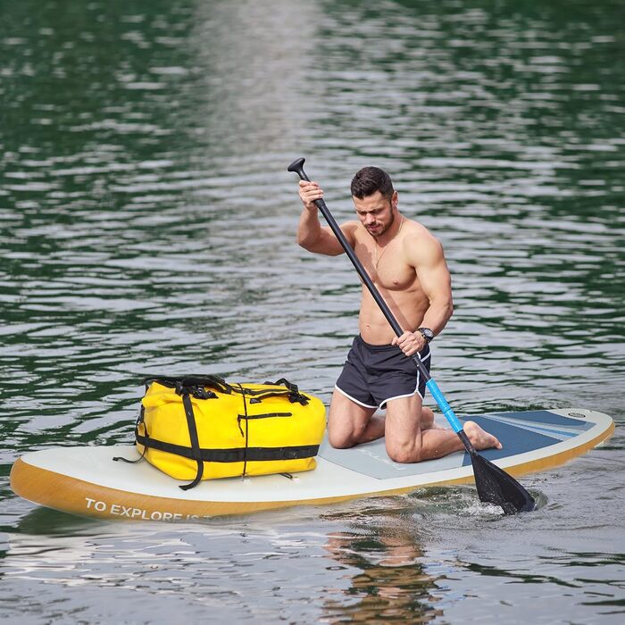 Водонепроникний рюкзак Haimont 60L (жовтий) - для плавання, кемпінгу, риболовлі та мотоциклів