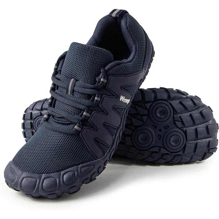 Жіночі кросівки для тренувань Weweya: мінімалістичні, для трейлраннінгу, широка передня частина, блакитні, регульований язик (39 EU)