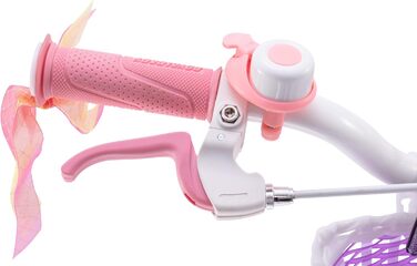 Дитячий велосипед Royal Baby Stargirl з додатковими колесами (12, 14, 16, 18 дюймів) для дівчаток, 3-10 років, рожевий/фіолетовий, з ножними гальмами