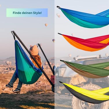 Гамак Amazonas Ultra-Light Adventure Coyote Kingsize 275x140 см, зелений (Ice-blue) - надлегкий, до 150 кг