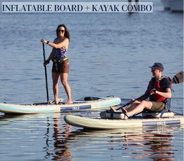Надувна гібридна SUP-дошка-каяк ISLE Switch 2-в-1 з сидінням, веслом, насосом і сумкою для подорожей