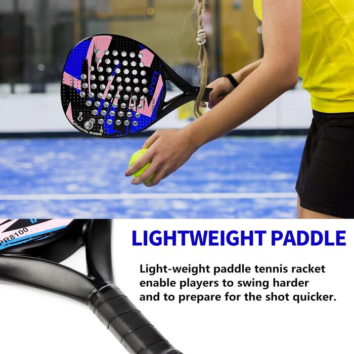 Ракетка для падел IANONI карбонова з піною EVA Memory Flex - професійна ракетка для тенісу падел