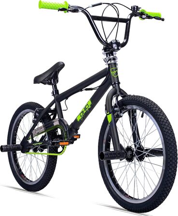 Bergsteiger Ohio BMX 20 дюймів, фрістайл, 360° ротор, 4 стальні пеги, захист ланцюга, вільний хід, чорний матовий