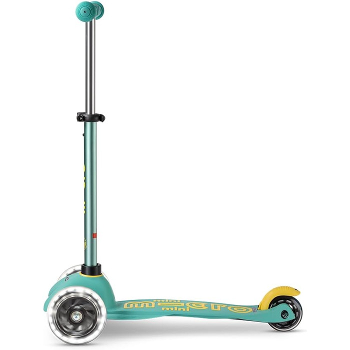Самокат дитячий Micro Deluxe Kinder Scooter з регульованим кермом, світлодіодні колеса, екологічна м'ята