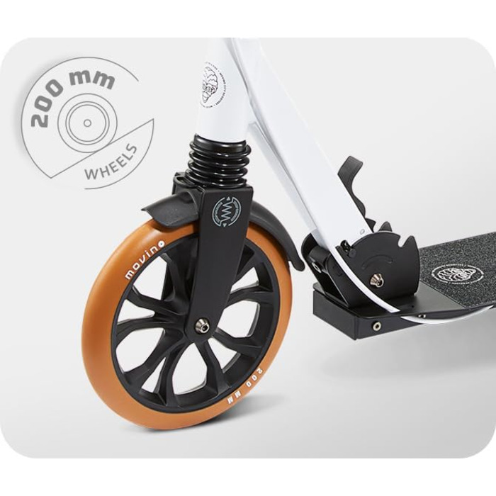 Самокат Movino Roller City Pro складаний для дорослих і підлітків, до 100 кг, регульований, міцна конструкція, підшипники ABEC7