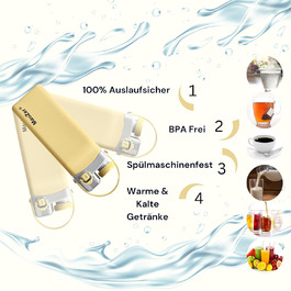 Складана пляшка для води Mauzer® з трубочкою - 600 мл, силікон, без BPA, для дітей, спорту, подорожей, кемпінгу, фестивалів (жовта)