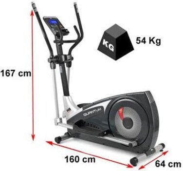 Еліптичний тренажер BH i.Quantum Crosstrainer, 20 кг маховик, до 150 кг, безшумний, Bluetooth, бездротовий пульс, додатки, 4 програми