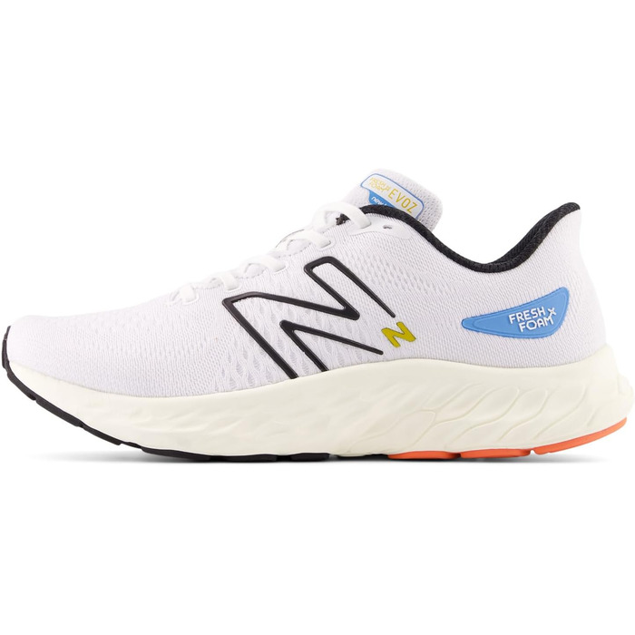 Кросівки New Balance Fresh Foam X Evoz V3 для чоловіків, 44 EU, широка колодка, білий, ангора, чорний