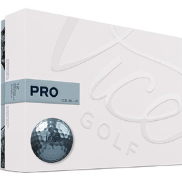Гольф-м'яч Vice Pro Ice Blue, 3-шаровий уретановий, максимальний контроль, для досвідчених гравців