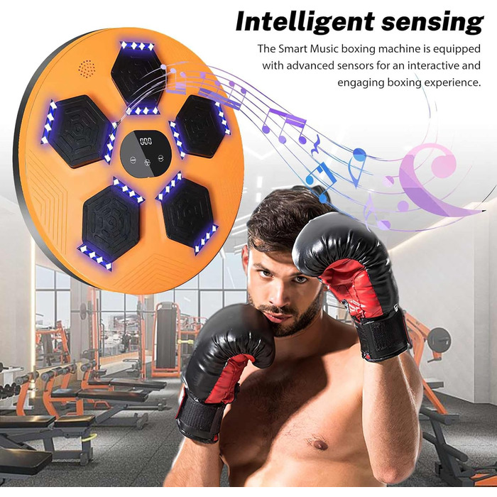 Музична бокс-машина: Smart Bluetooth бокс з рукавичками, настінний монтаж, 9 режимів швидкості та лічильник для дорослих та дітей