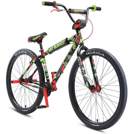 Велосипед BMX SE Bikes DBlocks Big Ripper 29'' 2021, круїзер, зелено-червоний, рама 23.6 дюйма