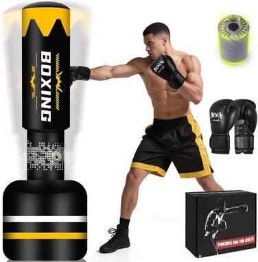 Boxsack YORWHIN для дорослих: 180 см, самонадувний, з рукавичками та помпою для MMA, муай-тай, фітнесу