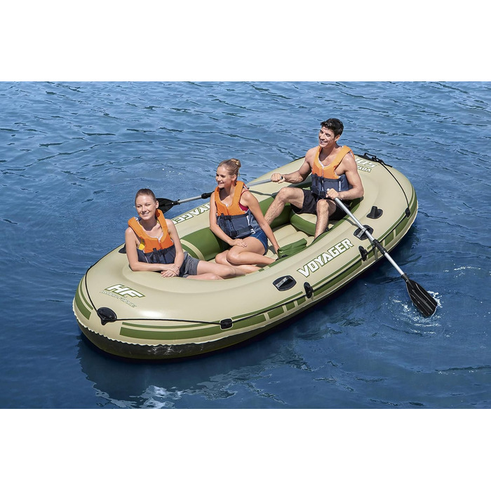 Надувний човен Bestway Hydro-Force Voyager 500 для 3 осіб, 348×141×48 см, комплект