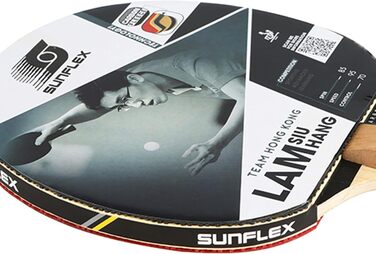Професійна тенісна ракетка Sunflex LAM SIU Hang з карбоновим шаром, ITTF сертифікований накладка Mogul, губка 2,1 мм, анатомічна ручка для професійних гравців