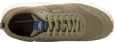 Чоловічі кросівки Tommy Hilfiger Runner Lightweight Modern Knit, темно-зелені (Army Green), розмір 40 EU