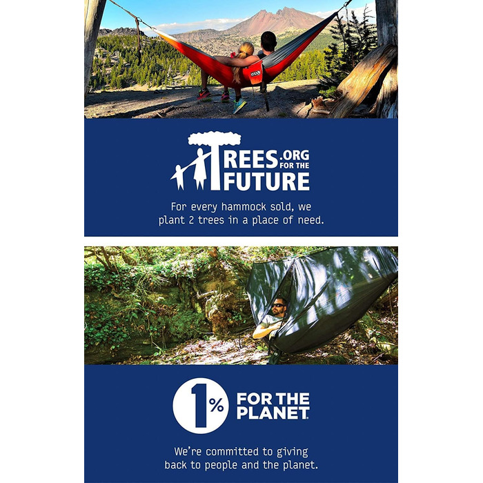 Гамак для кемпінгу ENO DoubleNest, 1-2 особи, спеціальне видання (Sapphire/Yellow)