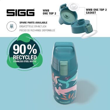 Термос-пляшка SIGG Shield ONE для дітей, 0,5 л, для газованих напоїв, герметична, легка, без BPA, синя