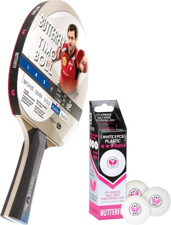 Настільний тенісний ракетка Butterfly Timo Boll Platin, професійна, ITTF сертифікат, анатомічна ручка, накладка Pan Asia для досвідчених гравців