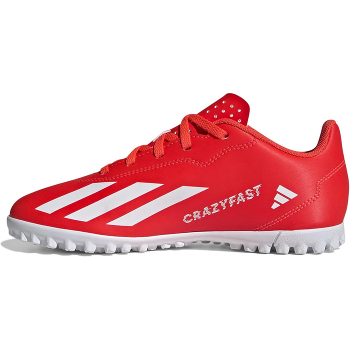 Бутси для футболу adidas X Crazyfast.4 Turf - унісекс, дитячі, розмір 5.5 US, кольори: Solar Red, White, Team Solar Yellow