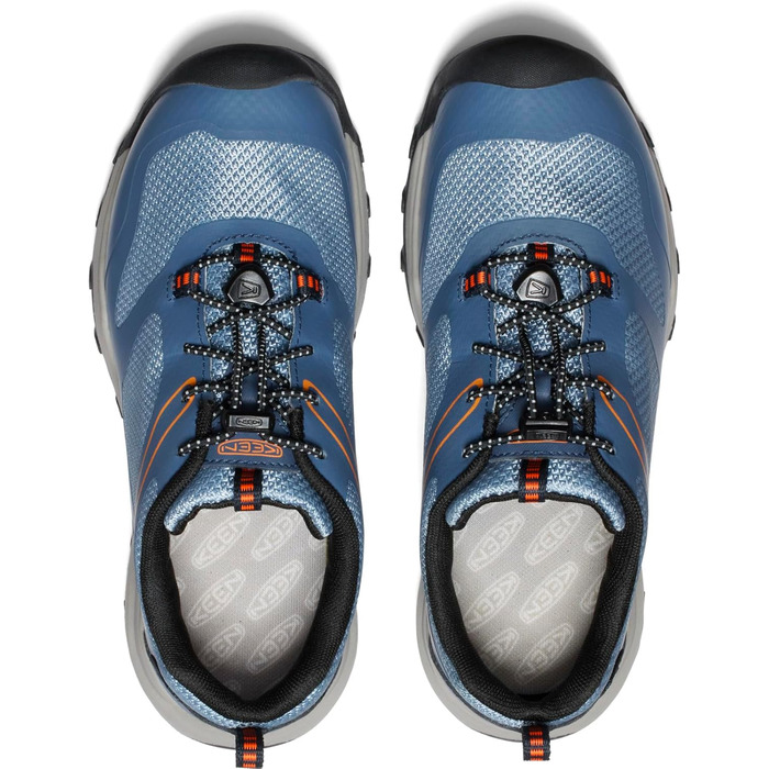 KEEN Wanduro Low - водонепроникні трекінгові черевики для дітей та дорослих (36 EU, Vintage Indigo Scarlet Ibis)